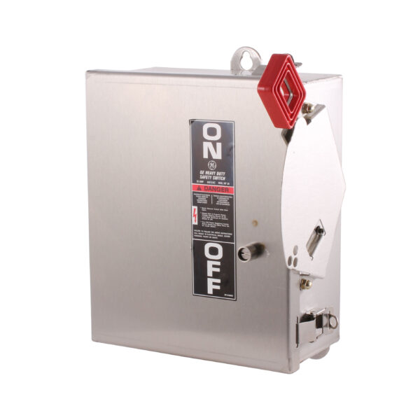 GE (General Electric) Heavy-Duty Non-Fusible Safety Switch, Part No: THN3361SS, Material: Stainless Steel, 30Amp 600V - Image 2